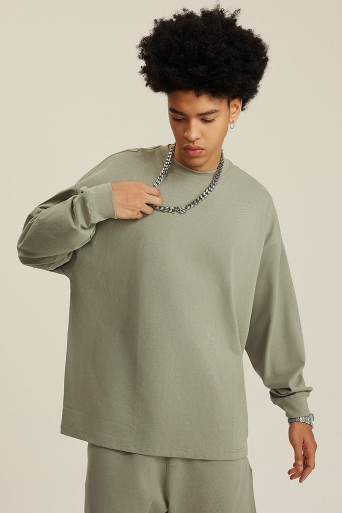 Men's Comfortable Long-Sleeve Crew Neck Sweatshirt