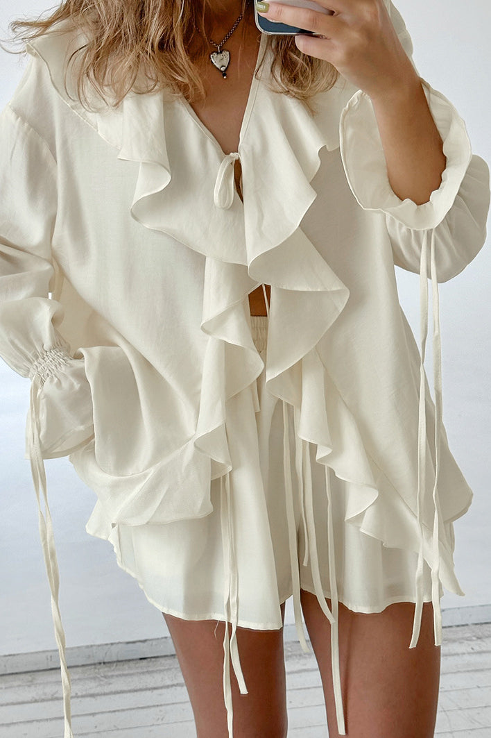 Ethereal Whisper Cascade Blouse