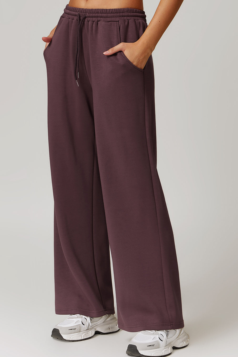 Pantalones relaxed fit con cordón para mujer de estilo informal