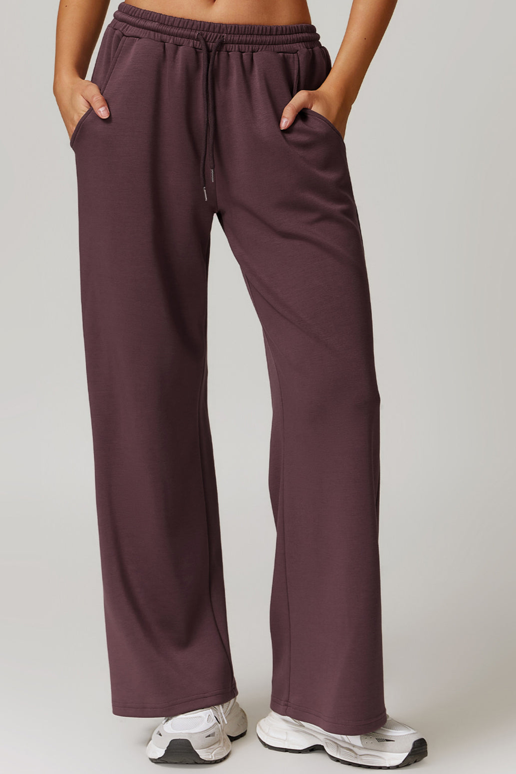 Pantalones relaxed fit con cordón para mujer de estilo informal