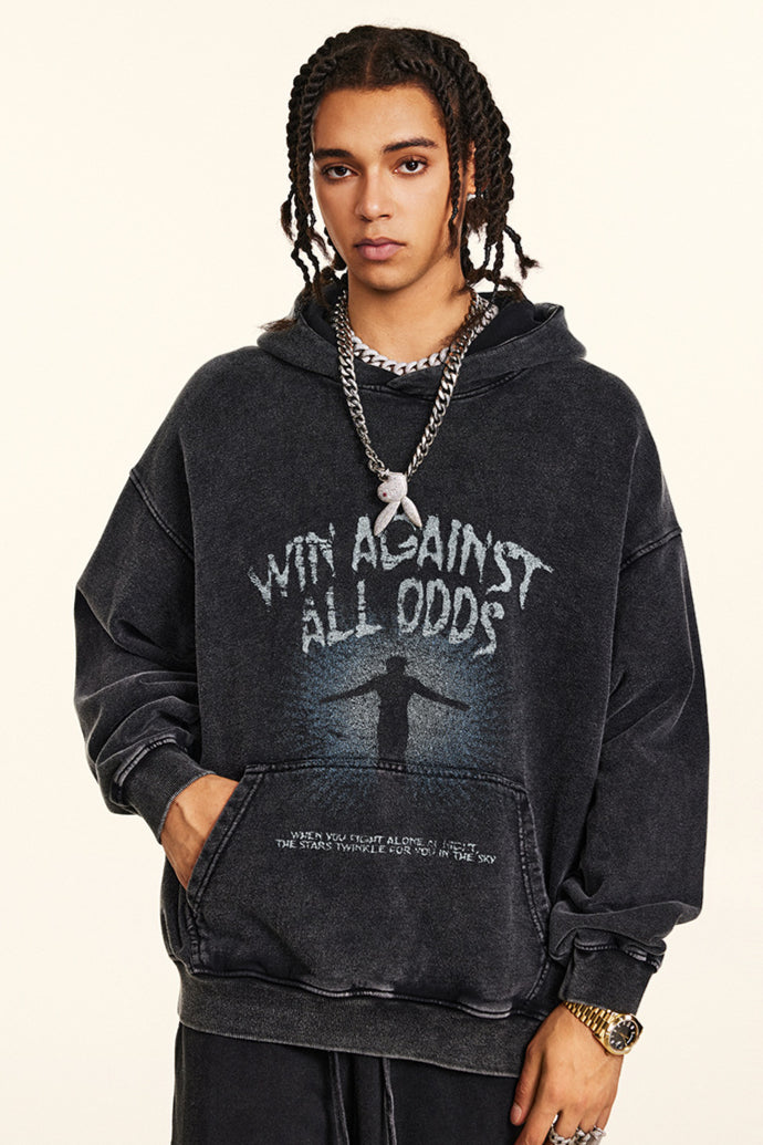 Men's Casual Oversized Hoodie with Inspirational Graphic