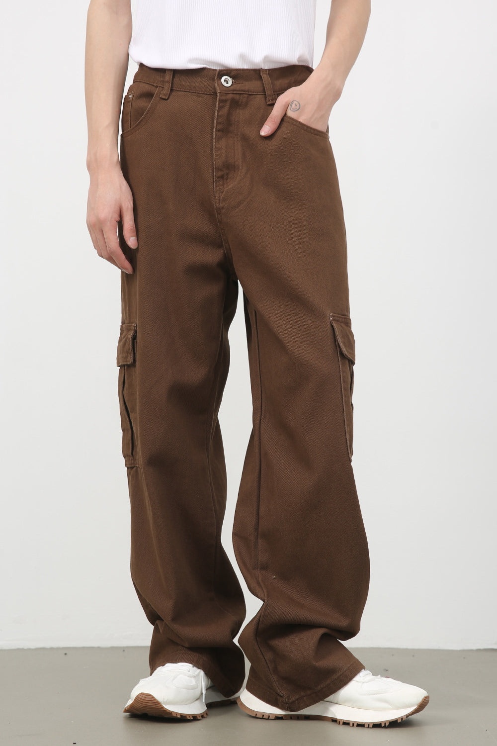 Pantalones cargo casuales de pierna ancha de moda