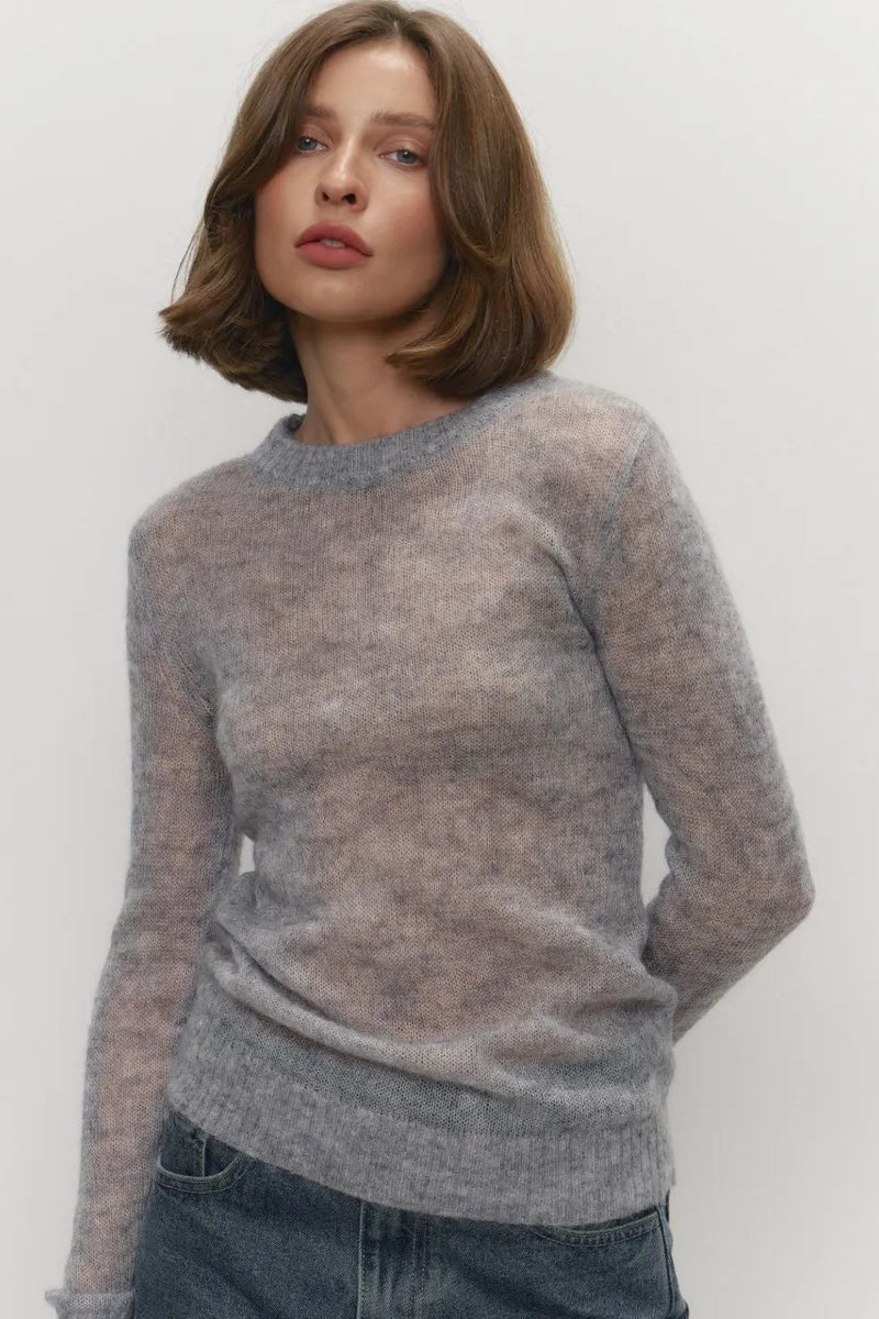 Aurielle Sheer Knit Pullover