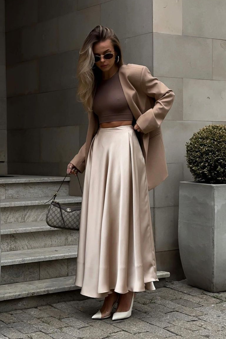 Etherea Draped Silhouette Skirt