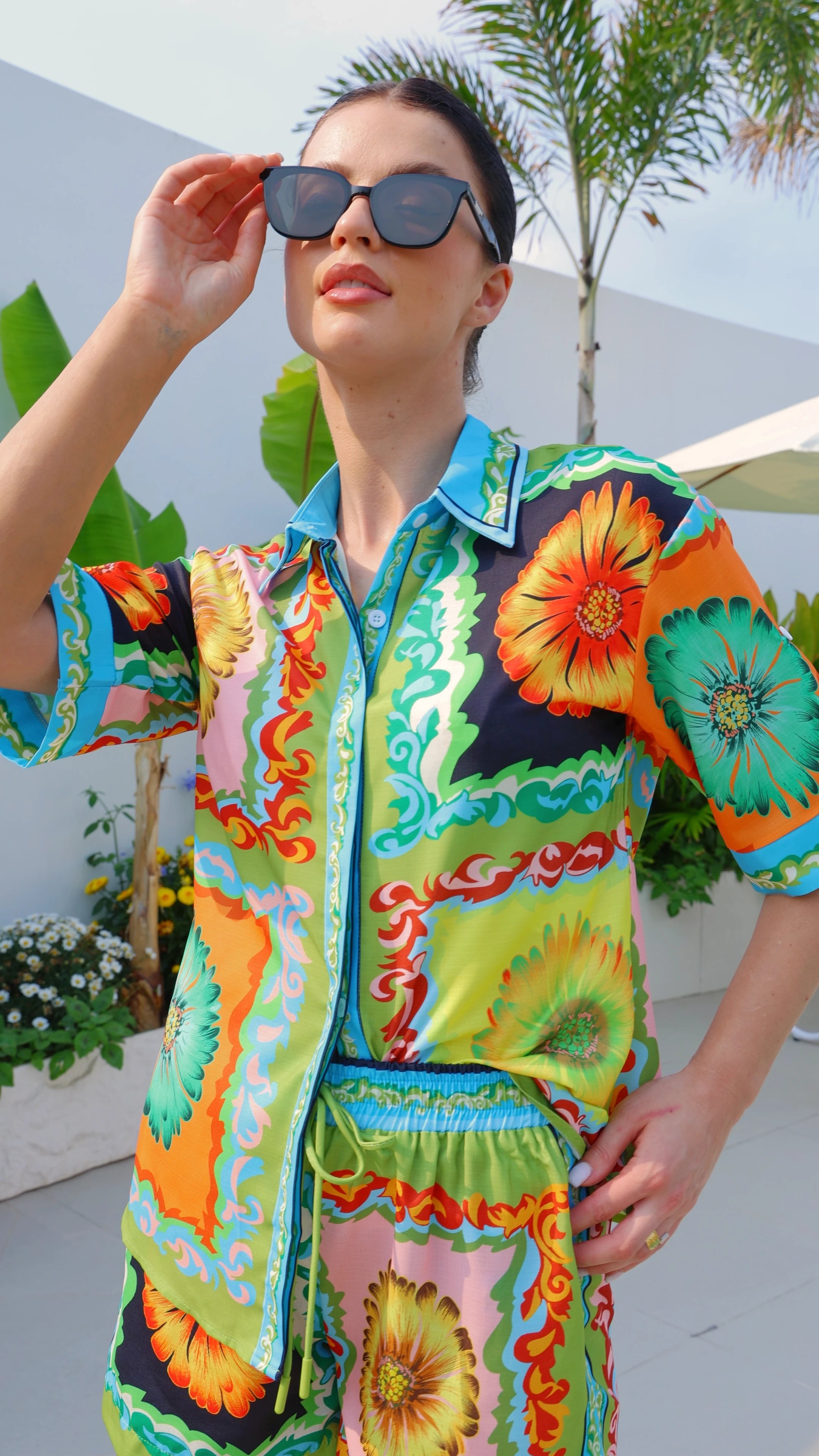 The Palm Springs - Shirt and Short Set