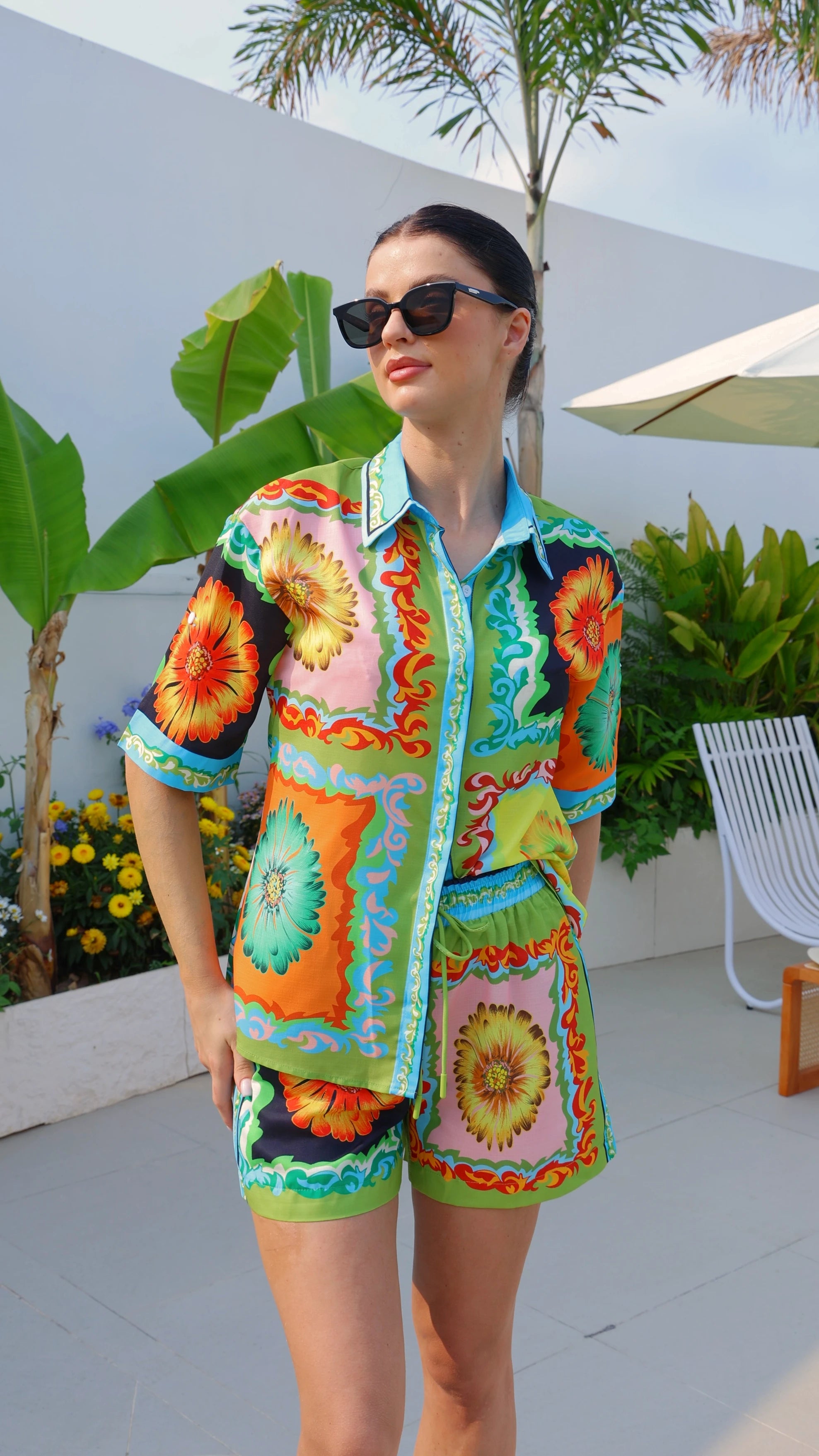 The Palm Springs - Shirt and Short Set