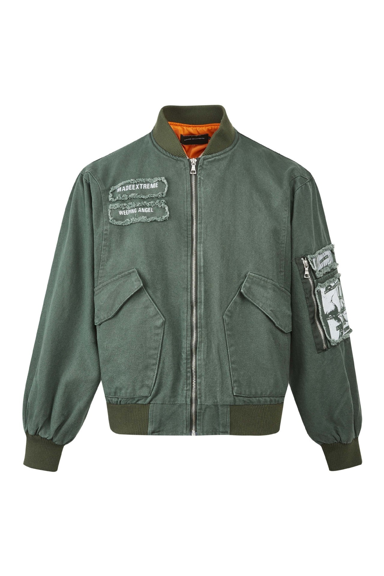 Chaqueta bomber urbana con parches para hombre