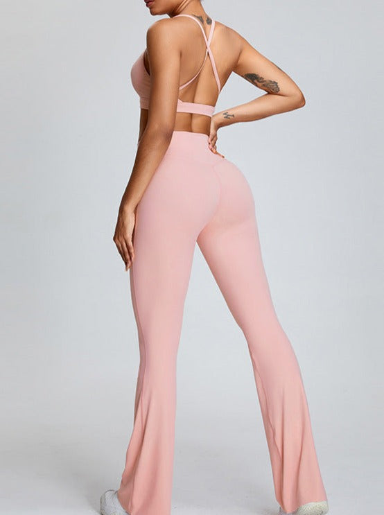 Blush Pink High-Waist Tummy Control Micro Large Yoga Pants