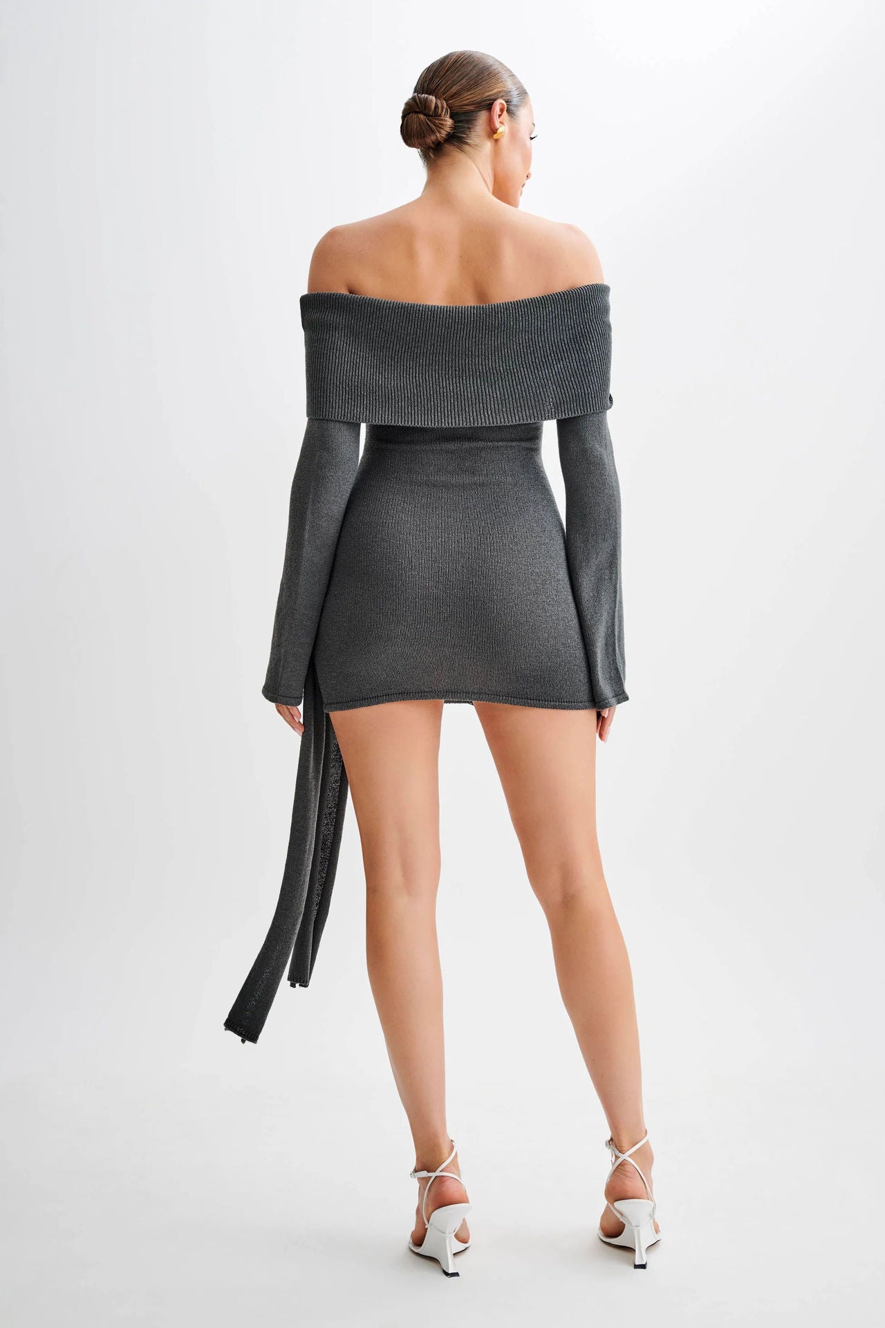 Women's Off-Shoulder Textured Knit Dress