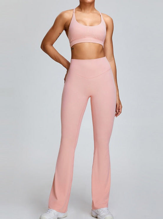 Blush Pink High-Waist Tummy Control Micro Large Yoga Pants