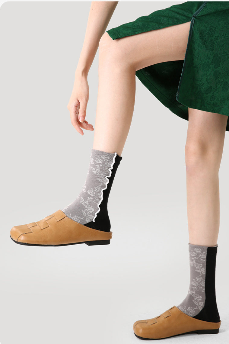 Calcetines de tubo medio de moda para otoño