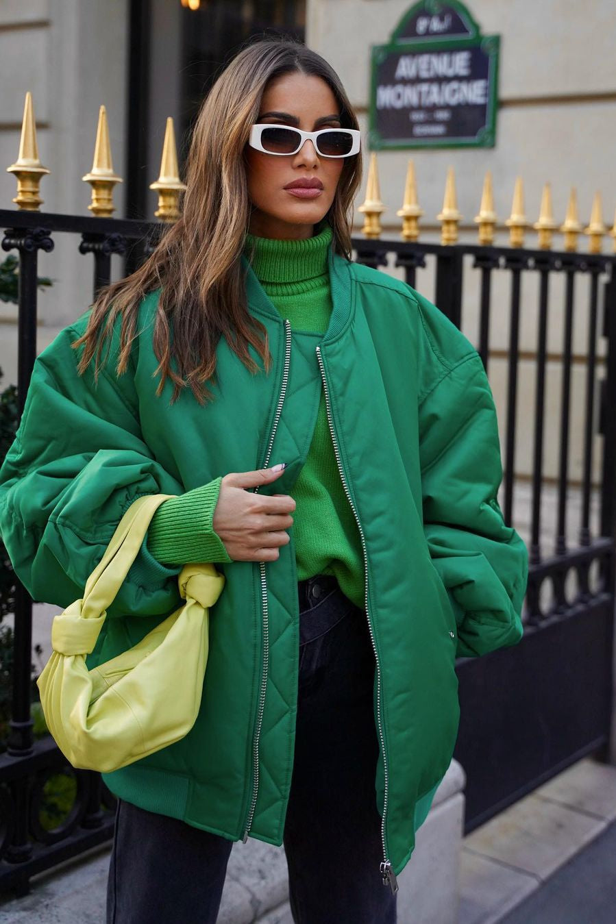 Chaqueta bomber urbana de gran tamaño y de moda