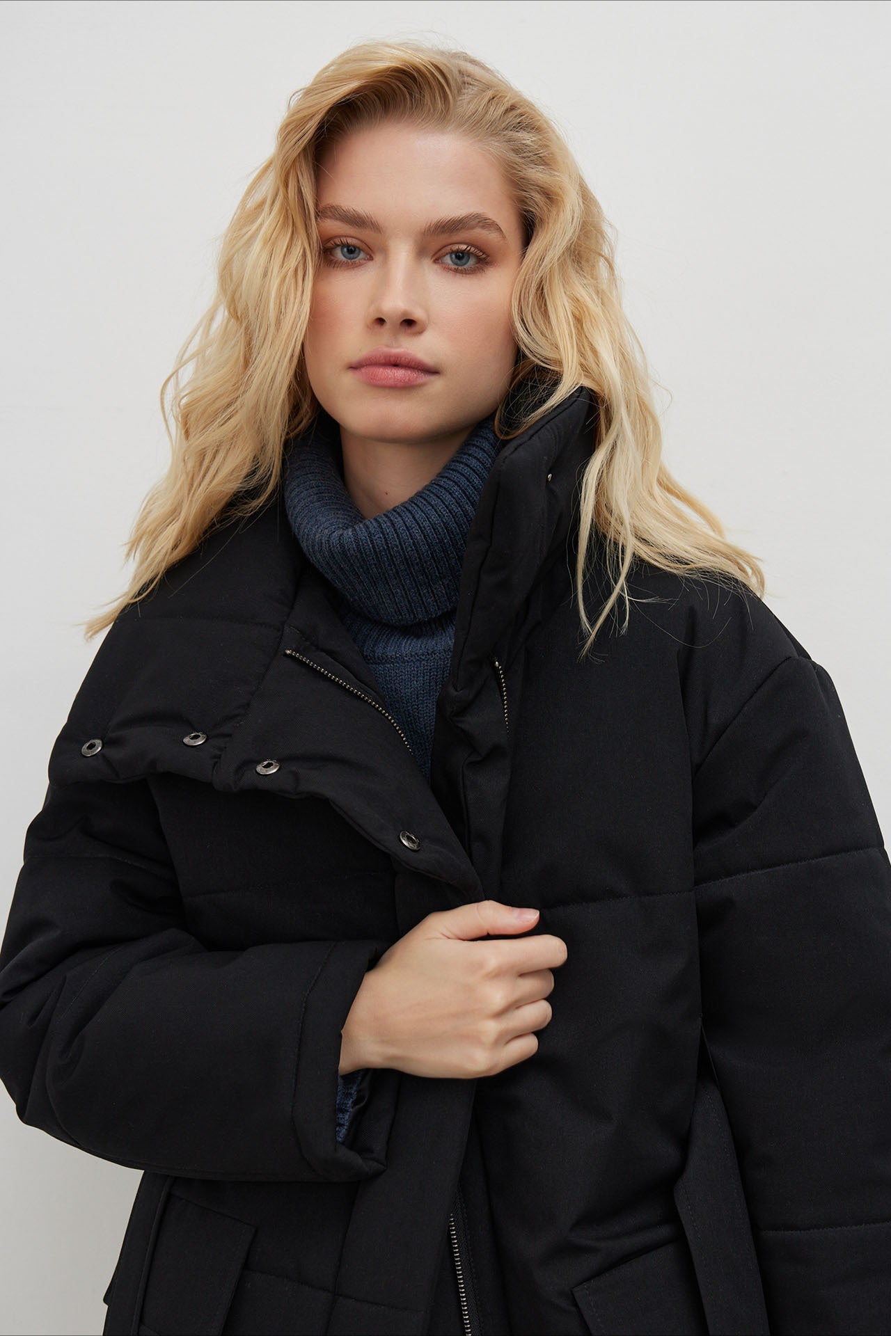 Damen Puffer Mantel mit Taillengürtel – Eleganz trifft Komfort