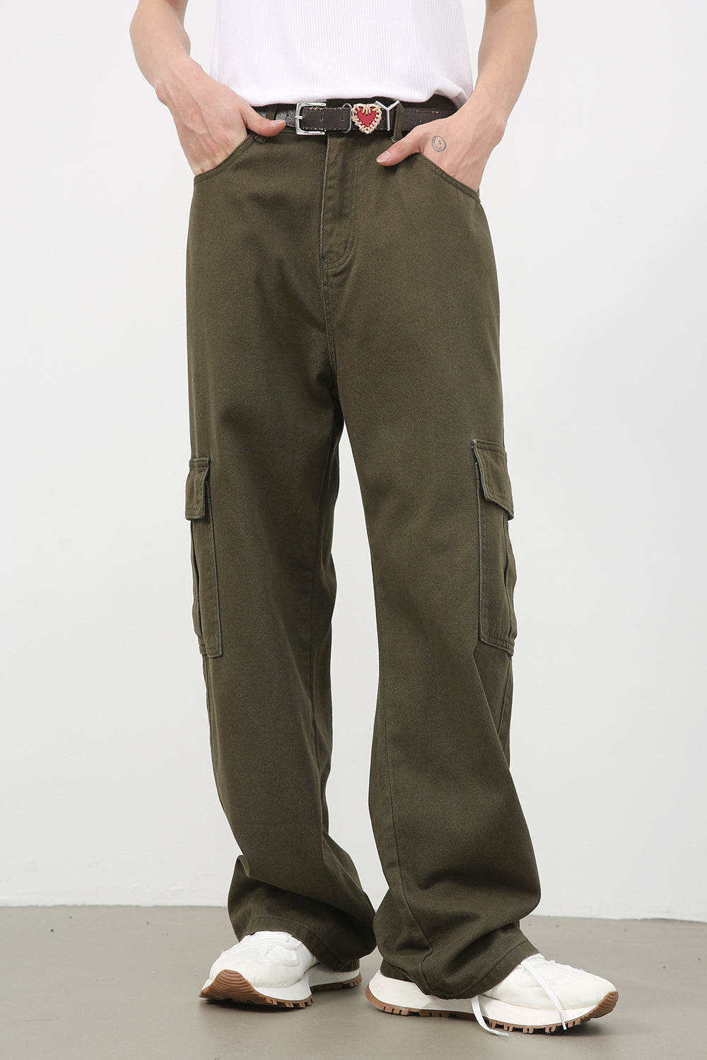 Pantalones cargo casuales de pierna ancha de moda